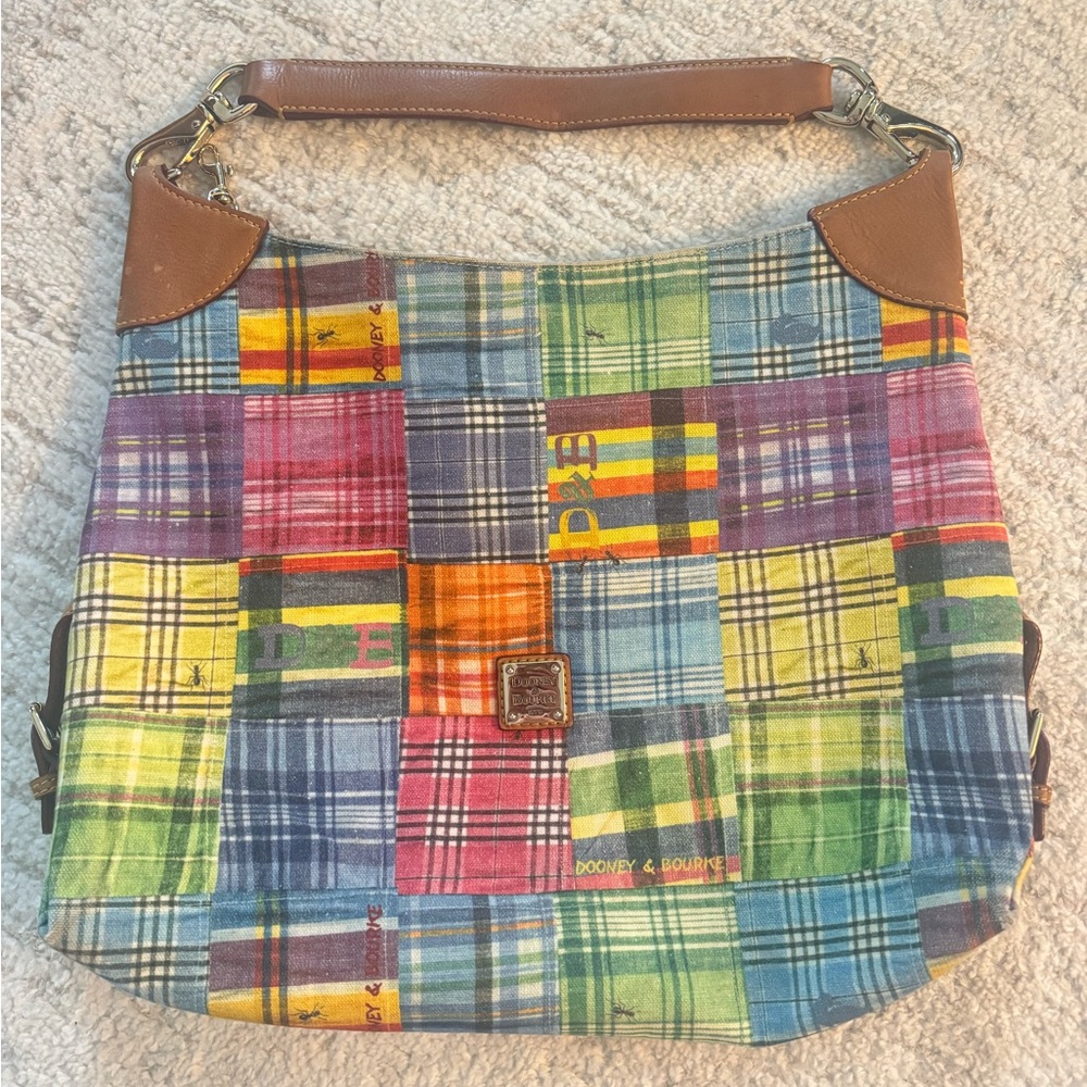 Dooney & Bourke Colorful Plaid Hobo Bag